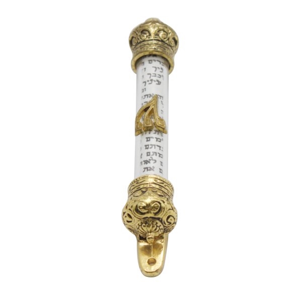 The King's Royal Crown Design Mezuzah Gold Plated see through scroll - Image 3