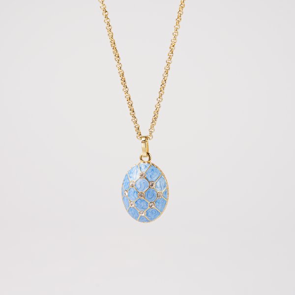 Sterling Silver Colorful Enamel Easter Egg Pendant Necklaces - Image 2