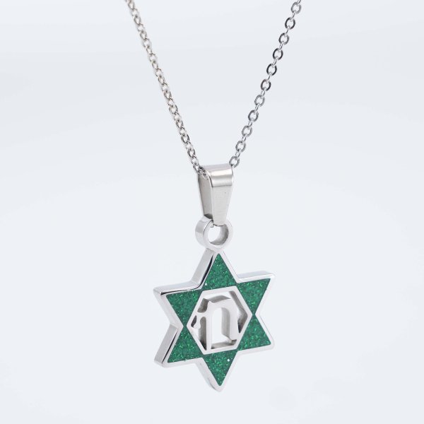 Gold & Silver Star of David with Chai Necklace - Image 4