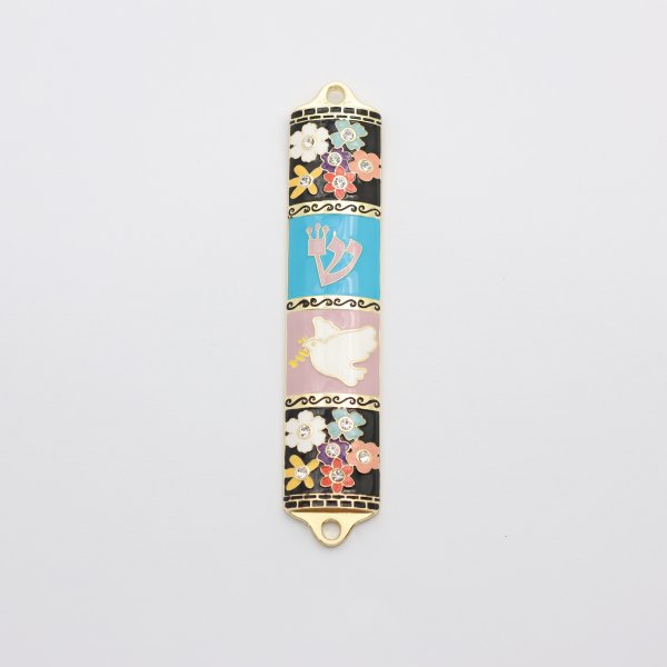 Unique Flower & Pigeon Design Mezuzah Cases