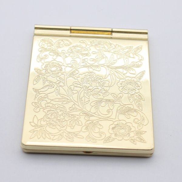 Custom Hollowed Flower Pearl Foldable Compact Mirrors - Image 3